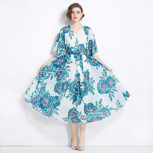 Slimming Mid - length Vacation Dress Women - PratSN