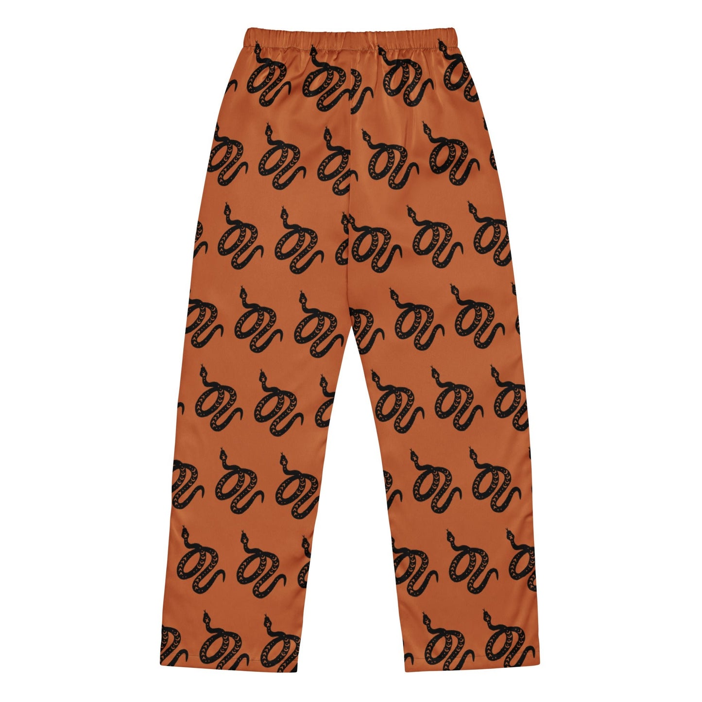 Snake Print women’s pajama pants in Tenné Brown - Serpentine Delight - PratSN