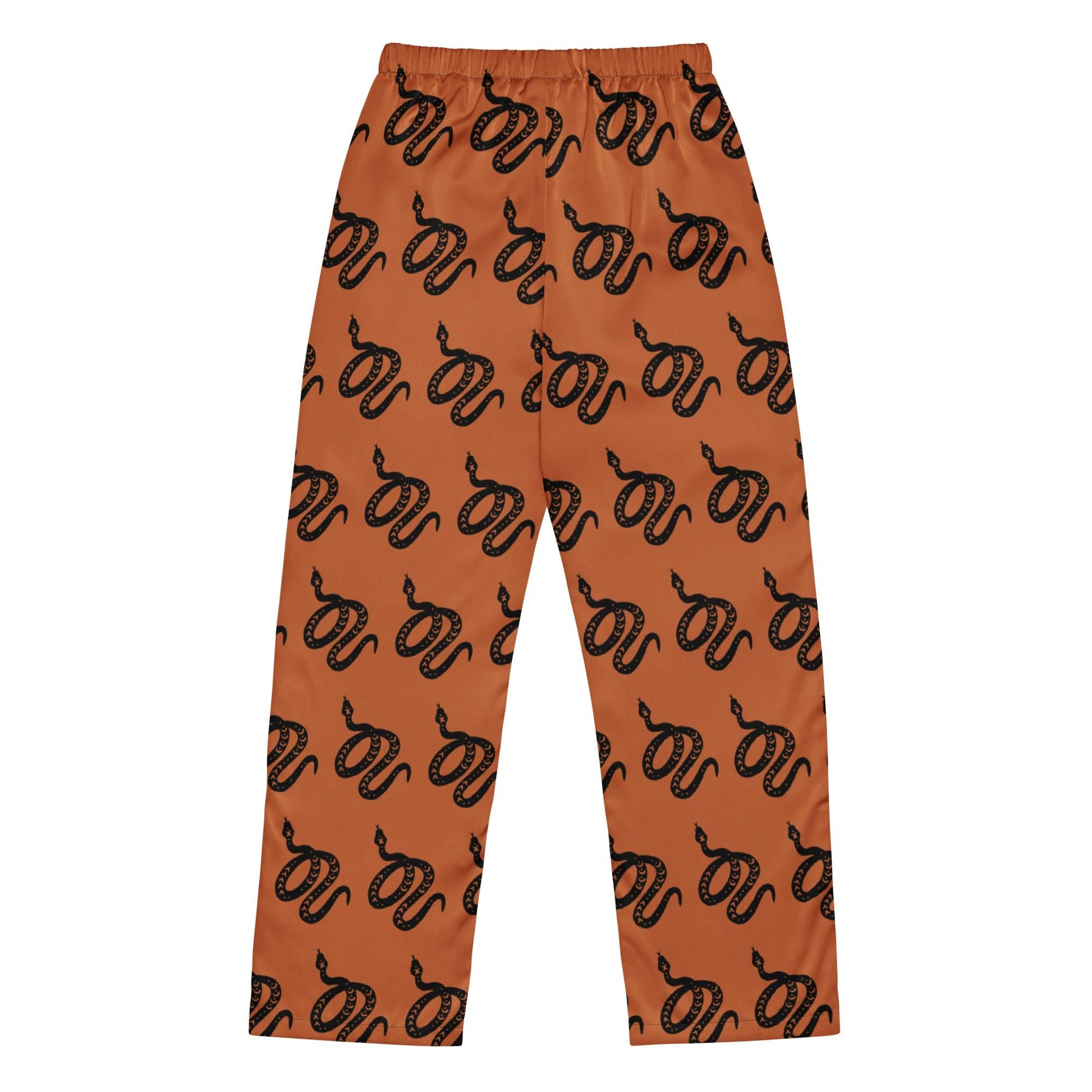 Snake Print women’s pajama pants in Tenné Brown - Serpentine Delight - PratSN