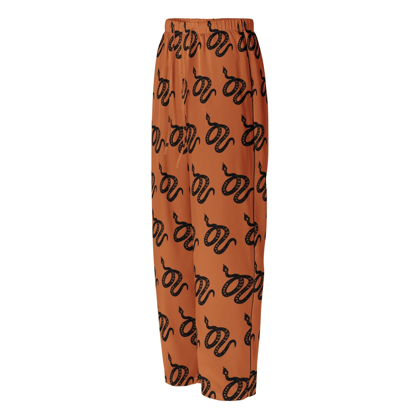 Snake Print women’s pajama pants in Tenné Brown - Serpentine Delight - PratSN