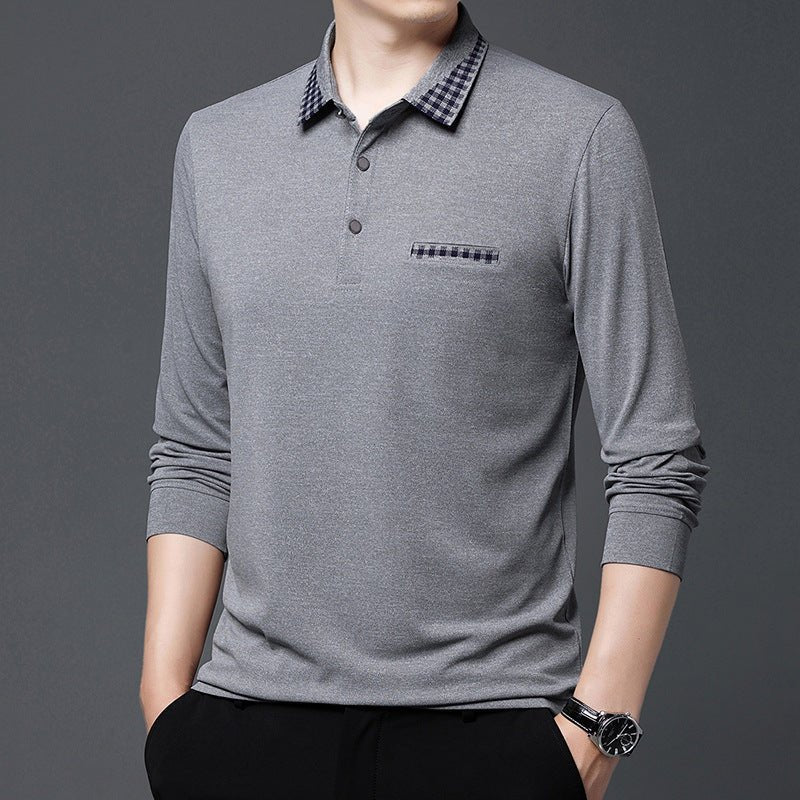 Solid Color Casual Dad Long - t-shirt - PratSN