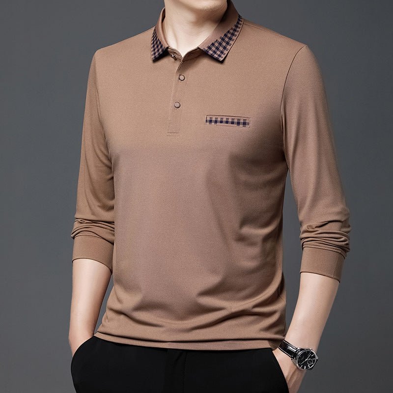 Solid Color Casual Dad Long - t-shirt - PratSN