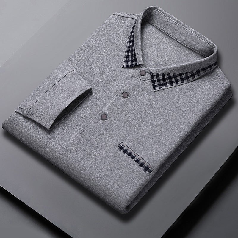 Solid Color Casual Dad Long - t-shirt - PratSN