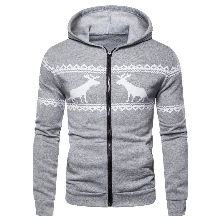 Solid Color Fawn Hooded Sweatshirt - PratSN