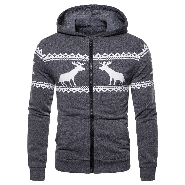 Solid Color Fawn Hooded Sweatshirt - PratSN