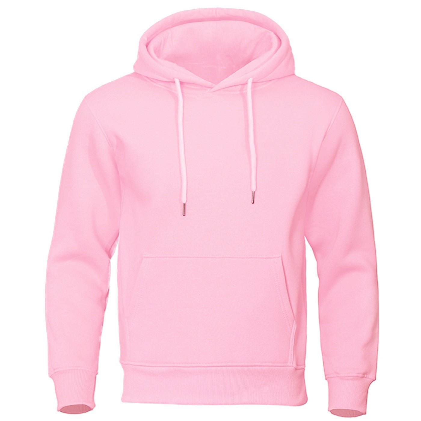 Solid Color Pullover Sweatshirt Spring Fashion Fleece Unisex Hoodie - PratSN