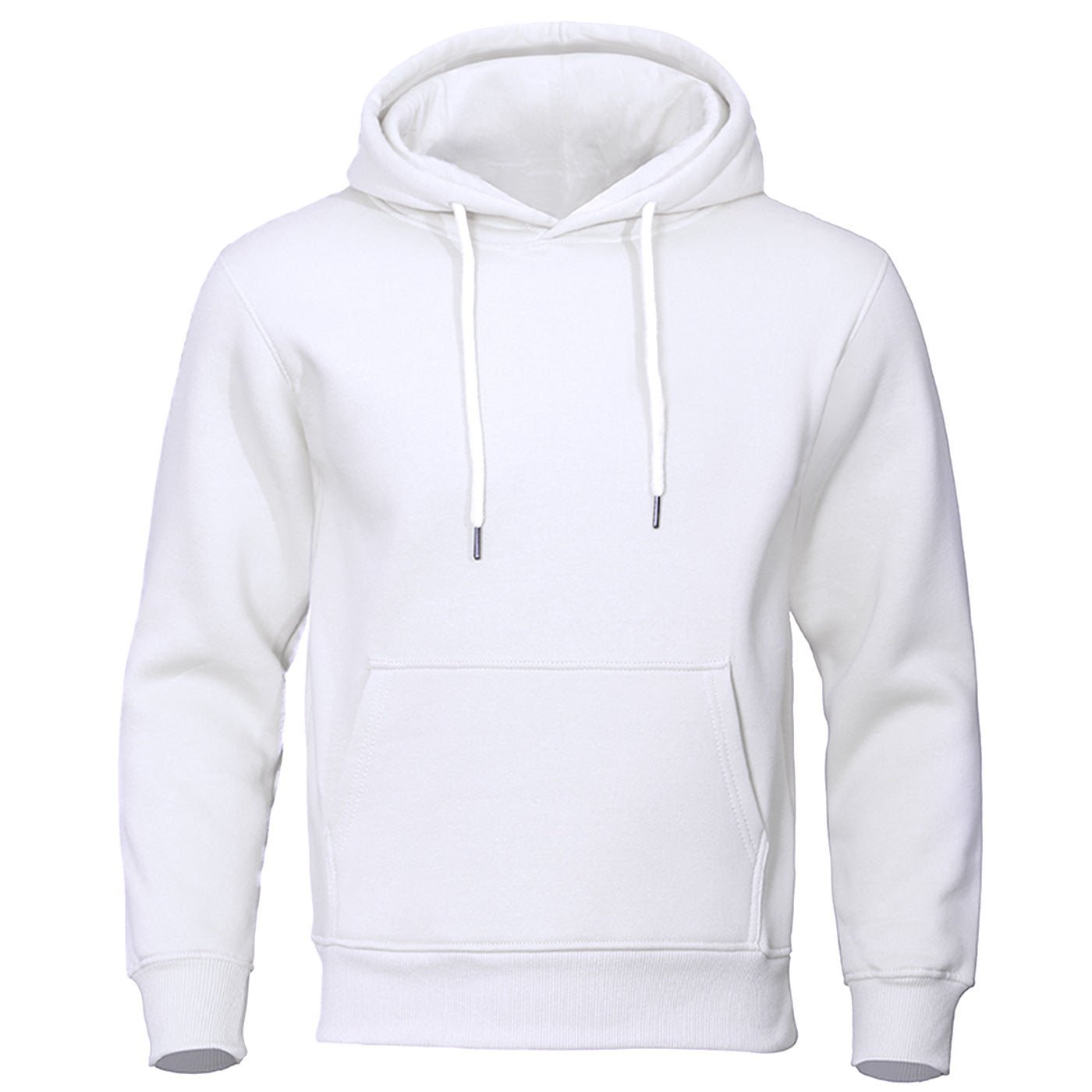 Solid Color Pullover Sweatshirt Spring Fashion Fleece Unisex Hoodie - PratSN