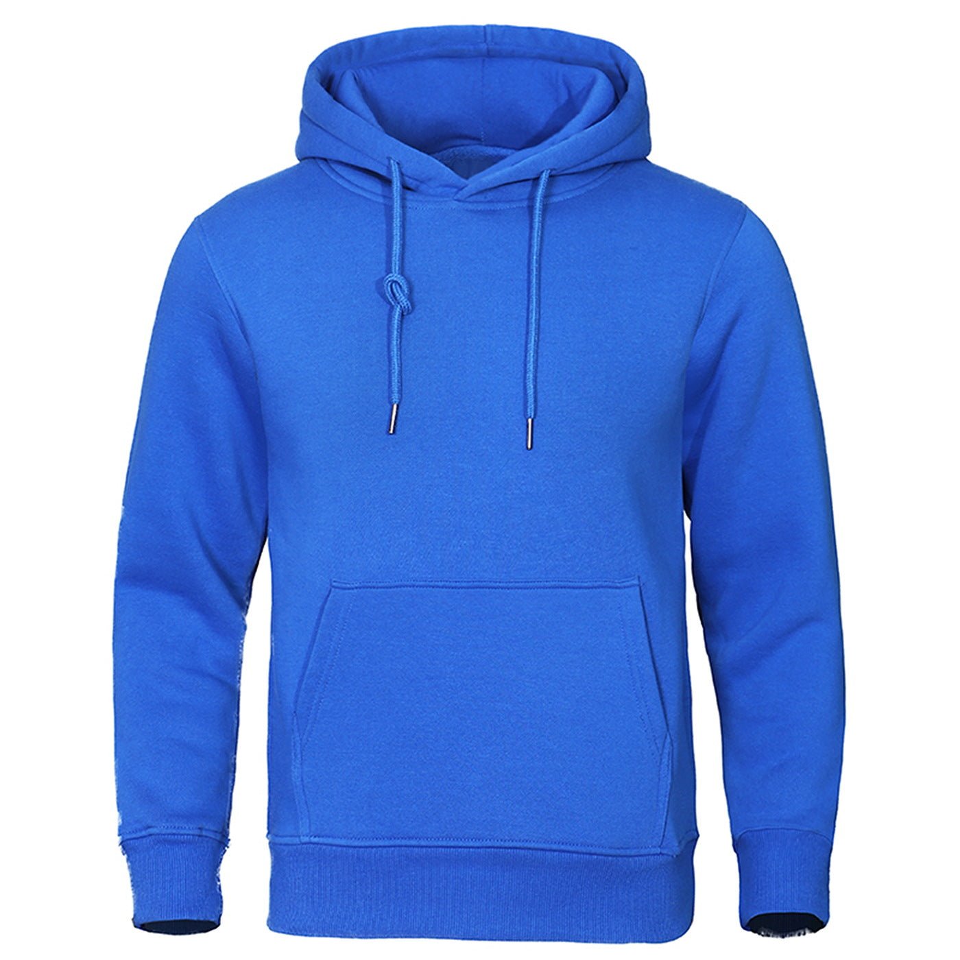 Solid Color Pullover Sweatshirt Spring Fashion Fleece Unisex Hoodie - PratSN