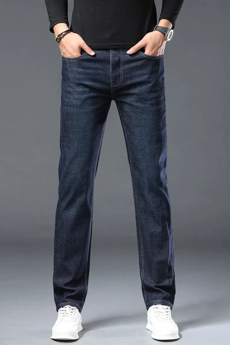 Spring and autumn new men's jeans, stretch pants, fashionable slim - fitting skinny pants, and men's mid - waist casual pants - PratSN