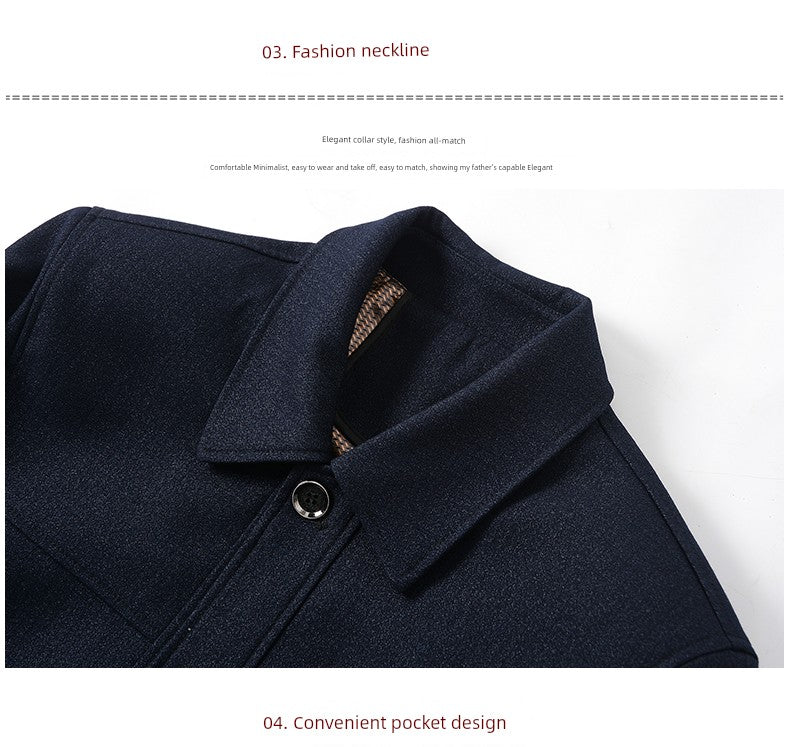Spring and Autumn Old Man Grandpa Father Lapel Jacket - PratSN
