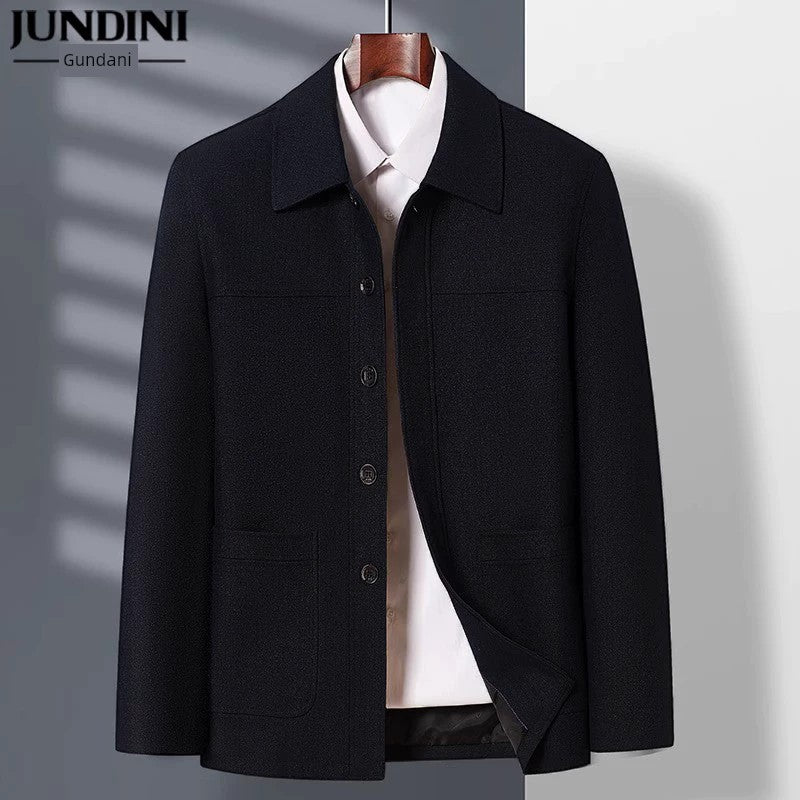 Spring and Autumn Old Man Grandpa Father Lapel Jacket - PratSN