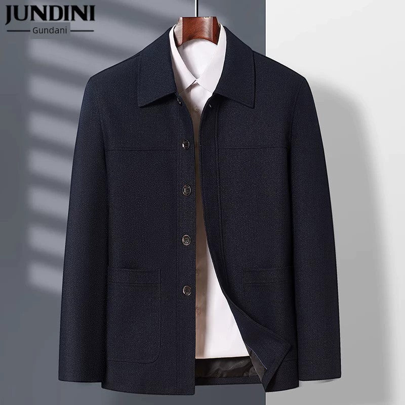 Spring and Autumn Old Man Grandpa Father Lapel Jacket - PratSN