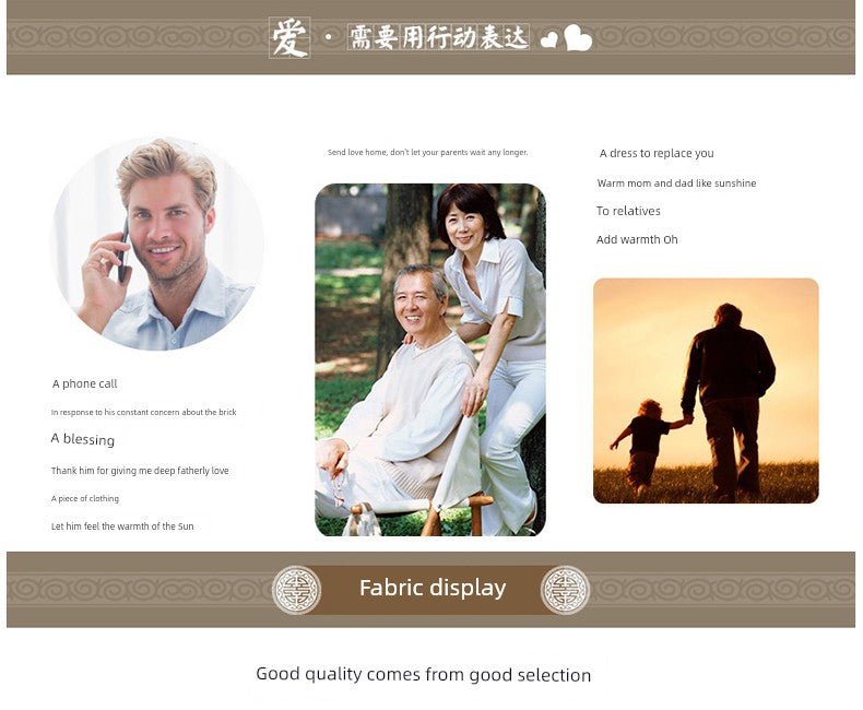 Spring and Autumn Old Man Grandpa Father Lapel Jacket - PratSN