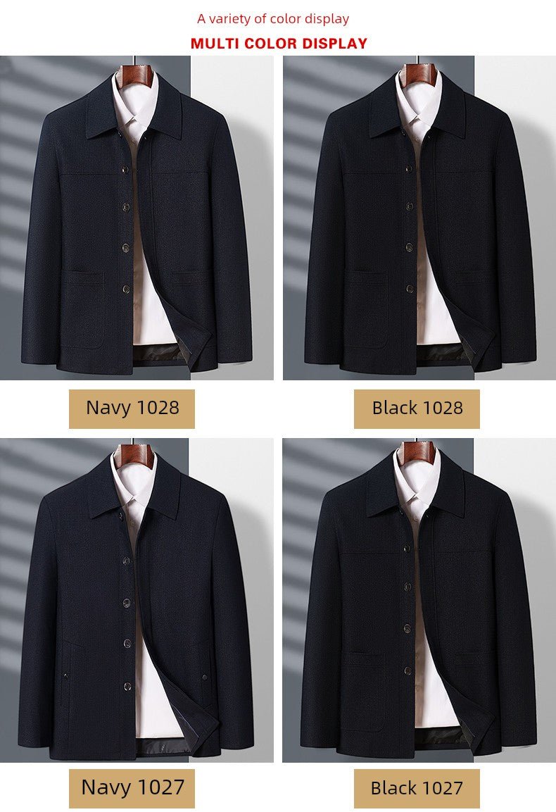 Spring and Autumn Old Man Grandpa Father Lapel Jacket - PratSN
