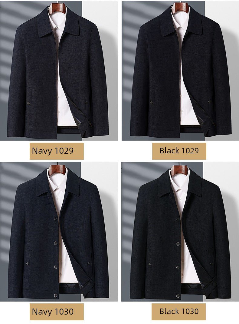 Spring and Autumn Old Man Grandpa Father Lapel Jacket - PratSN