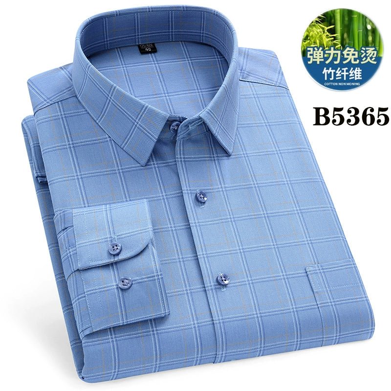 Spring and Summer Clothes Middle - Aged Father Long - Sleeved Shirt for the Elderly - PratSN