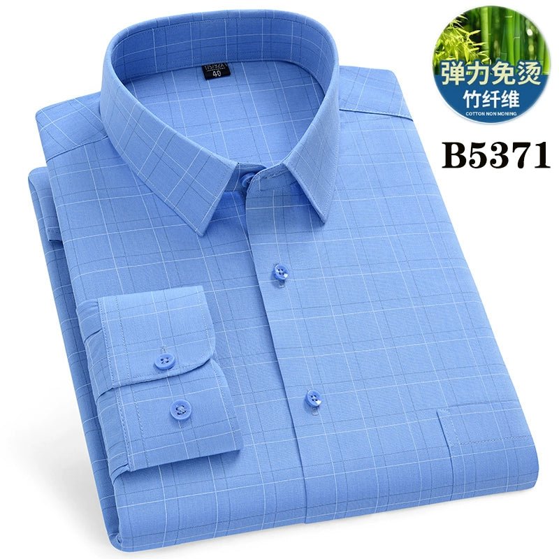 Spring and Summer Clothes Middle - Aged Father Long - Sleeved Shirt for the Elderly - PratSN