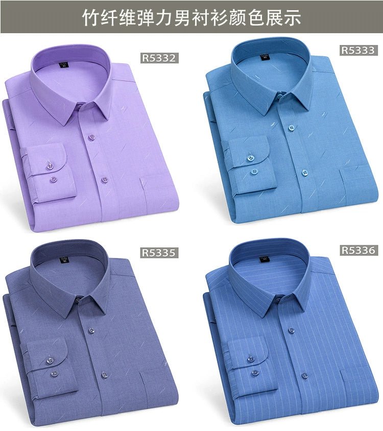 Spring and Summer Clothes Middle - Aged Father Long - Sleeved Shirt for the Elderly - PratSN
