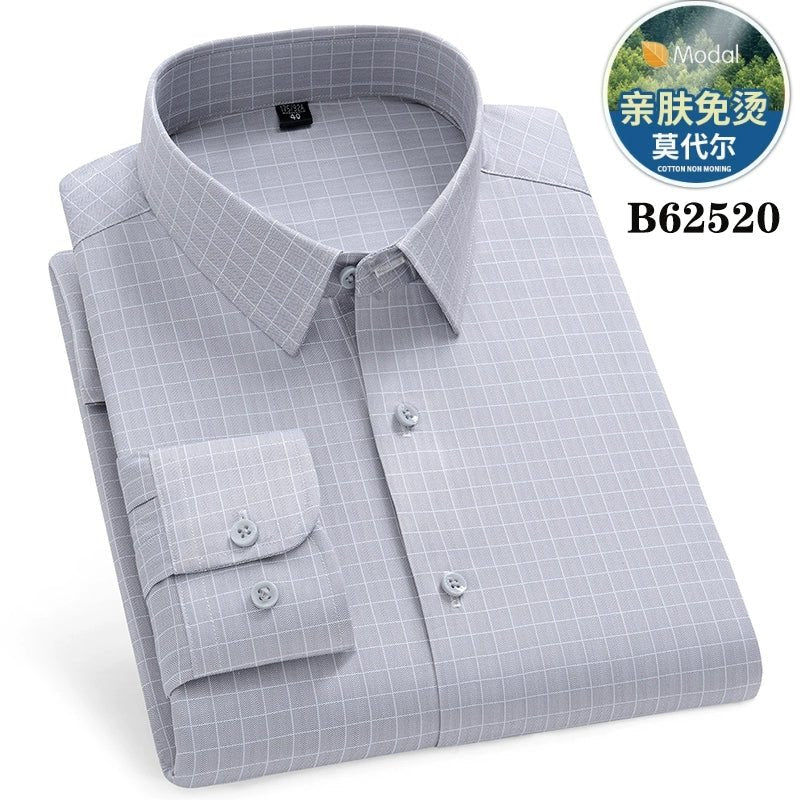 Spring and Summer Clothes Middle - Aged Father Long - Sleeved Shirt for the Elderly - PratSN