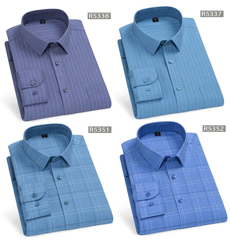Spring and Summer Clothes Middle - Aged Father Long - Sleeved Shirt for the Elderly - PratSN