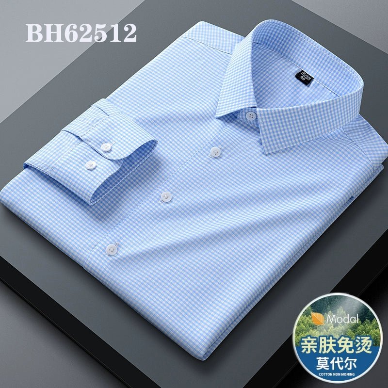 Spring and Summer Clothes Middle - Aged Father Long - Sleeved Shirt for the Elderly - PratSN
