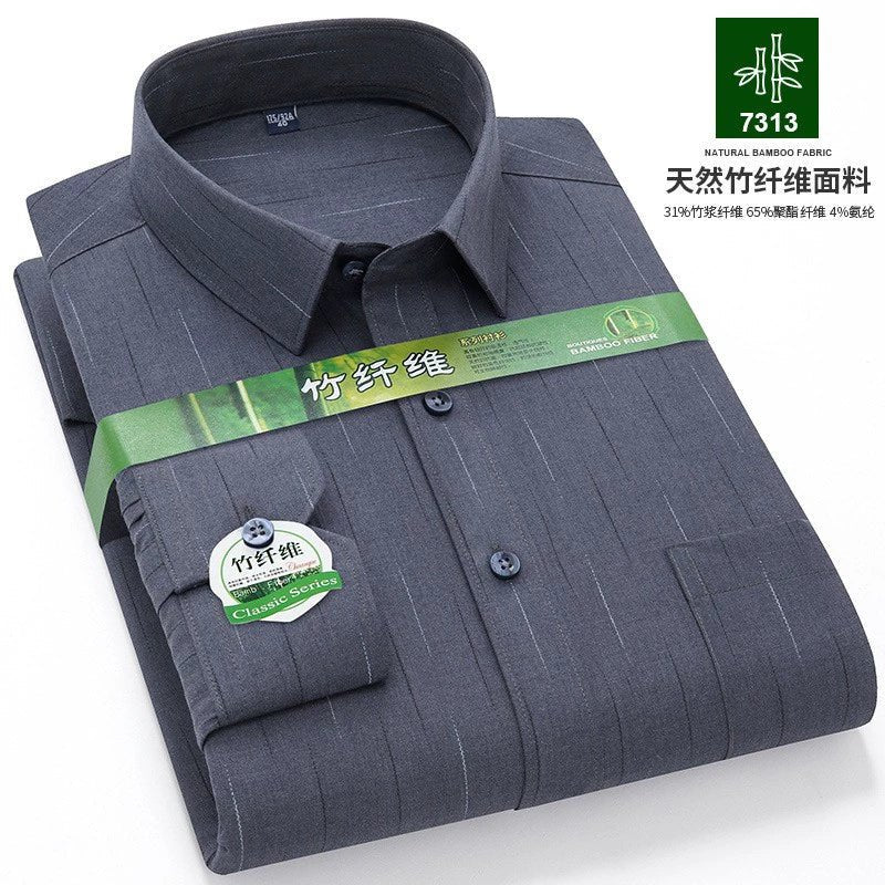 Spring and Summer Clothes Middle - Aged Father Long - Sleeved Shirt for the Elderly - PratSN