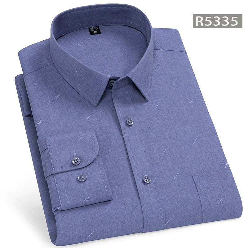 Spring and Summer Clothes Middle - Aged Father Long - Sleeved Shirt for the Elderly - PratSN