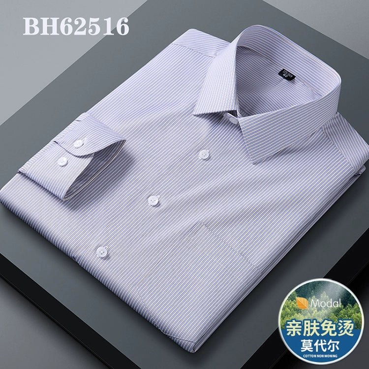 Spring and Summer Clothes Middle - Aged Father Long - Sleeved Shirt for the Elderly - PratSN