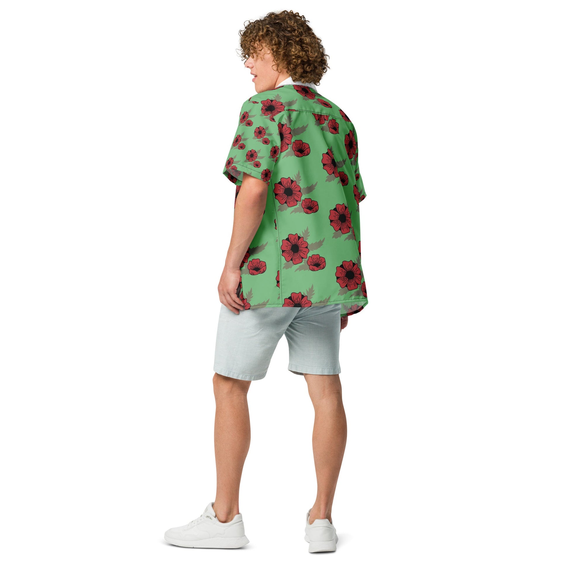 Spring and Summer looming Pattern Button Shirt - Unisex button Shirt - PratSN