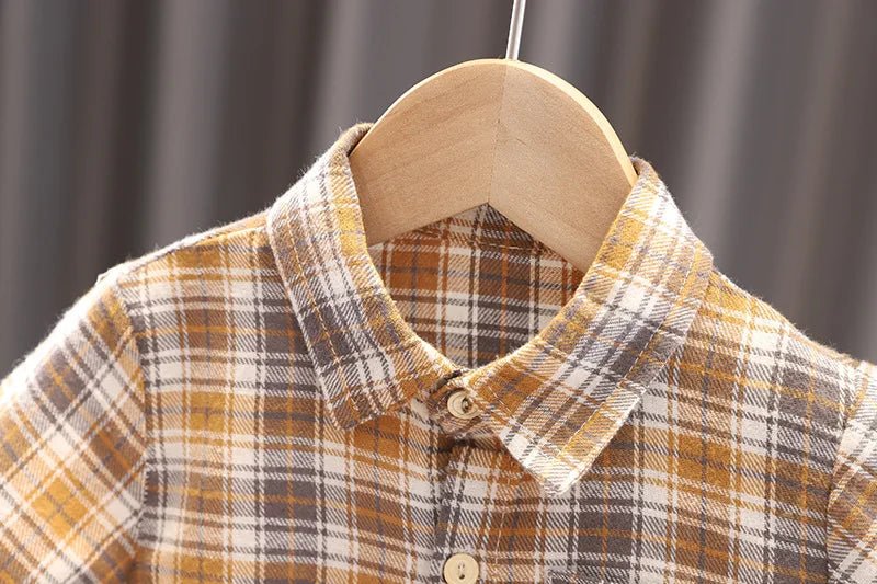 Spring Autumn Baby Boys Clothes Suit Children Casual Plaid Shirt Vest Pants 3Pcs/Sets Toddler Cotton Costume Kids Tracksuits - PratSN