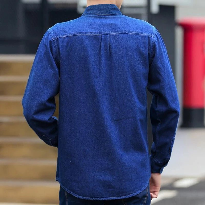 Spring Autumn Youth Men Denim Shirt Coat Long Sleeve Pure Cotton All - match Jackets - PratSN
