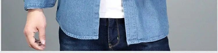 Spring Autumn Youth Men Denim Shirt Coat Long Sleeve Pure Cotton All - match Jackets - PratSN