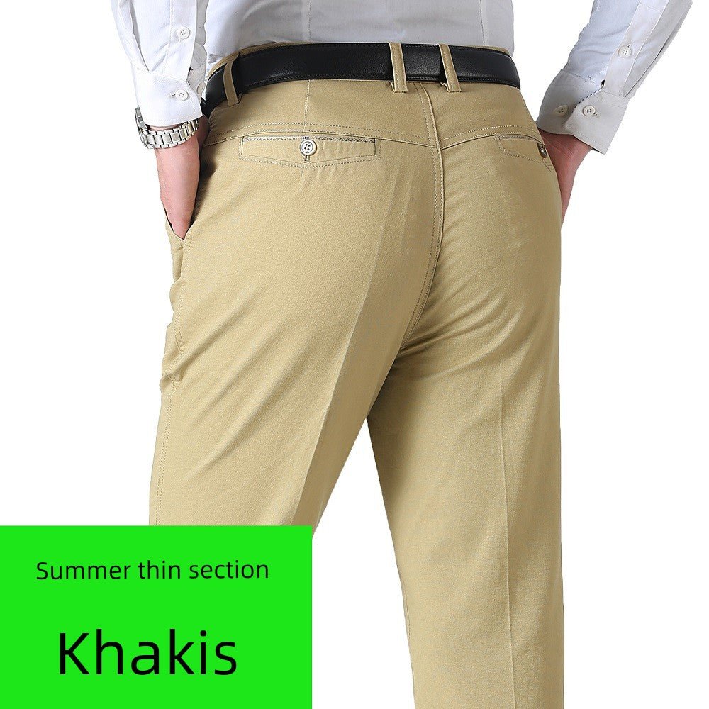 Spring Black Middle - Aged and Elderly Men's Dad Casual Pants - PratSN