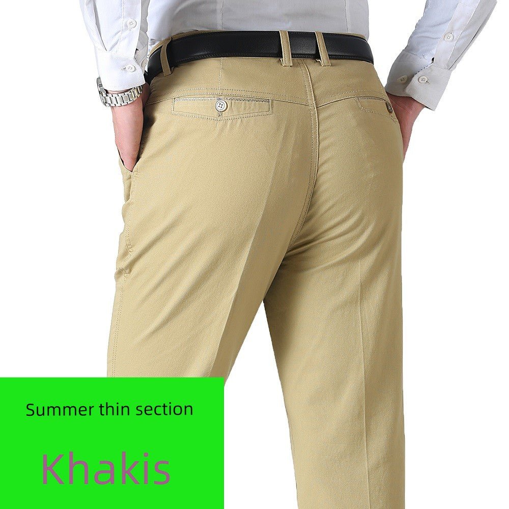 Spring Black Middle - Aged and Elderly Men's Dad Casual Pants - PratSN