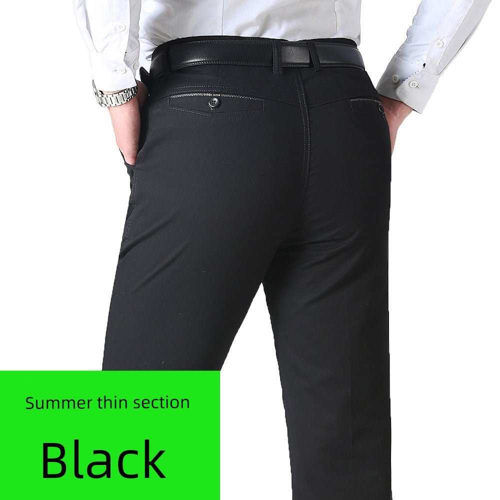 Spring Black Middle - Aged and Elderly Men's Dad Casual Pants - PratSN
