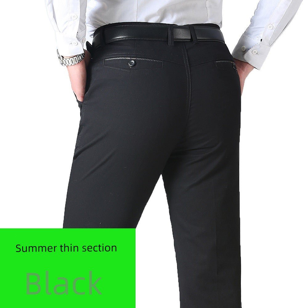 Spring Black Middle - Aged and Elderly Men's Dad Casual Pants - PratSN