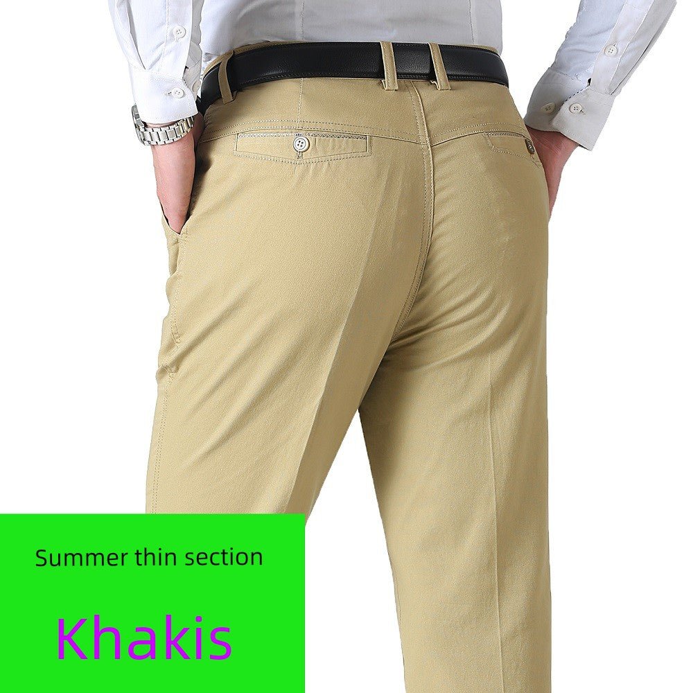 Spring Black Middle - Aged and Elderly Men's Dad Casual Pants - PratSN