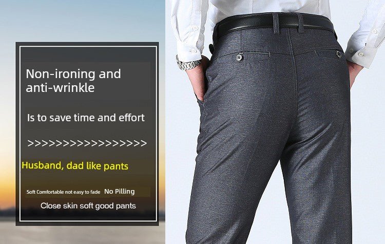 Spring Black Middle - Aged and Elderly Men's Dad Casual Pants - PratSN