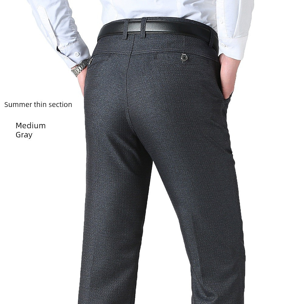 Spring Black Middle - Aged and Elderly Men's Dad Casual Pants - PratSN