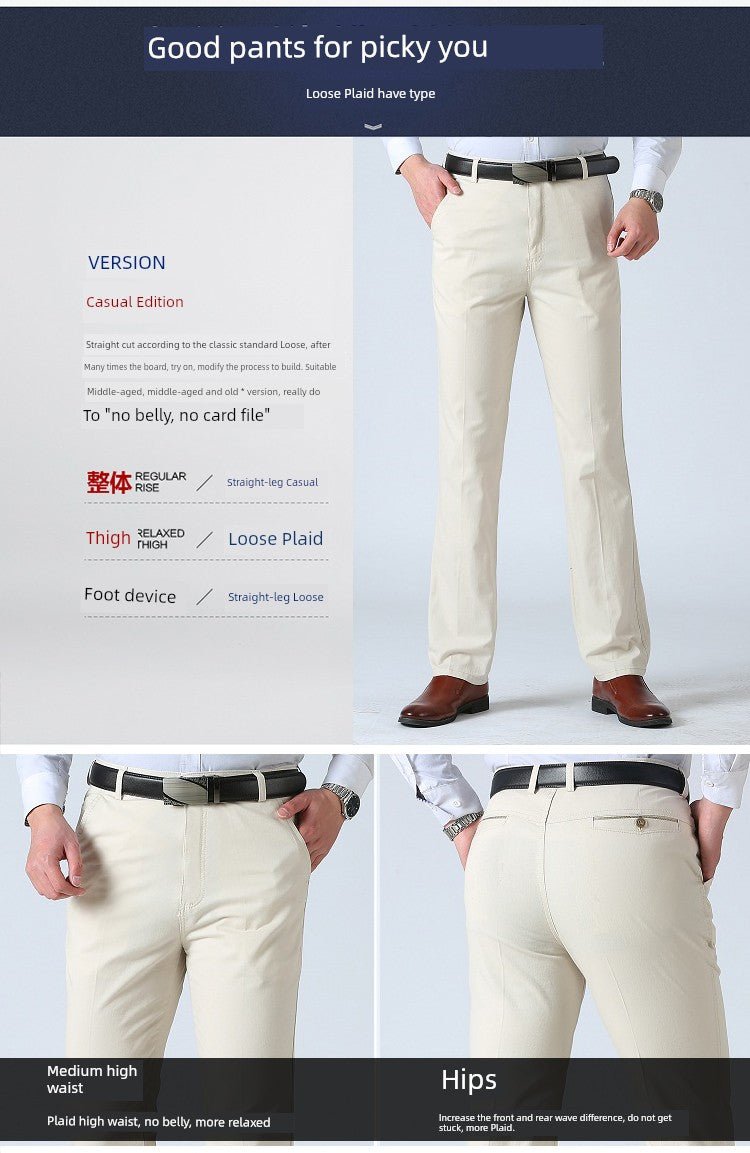 Spring Black Middle - Aged and Elderly Men's Dad Casual Pants - PratSN