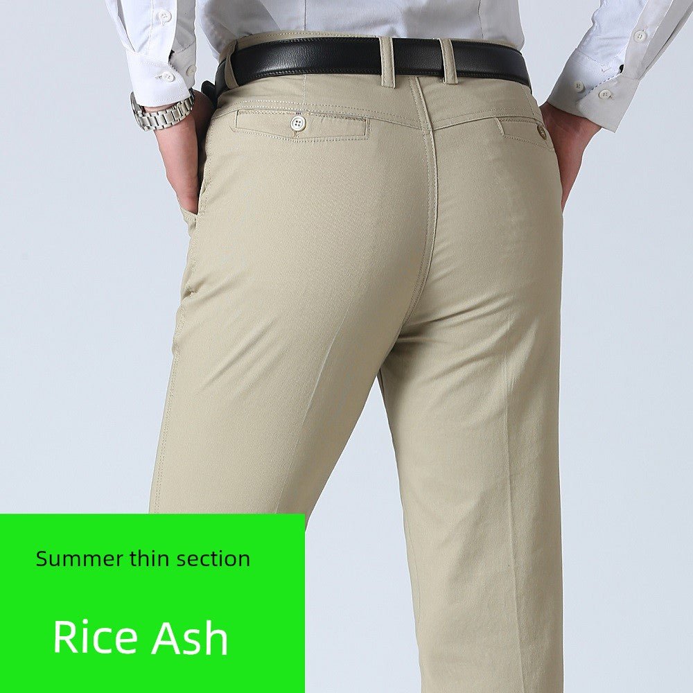 Spring Black Middle - Aged and Elderly Men's Dad Casual Pants - PratSN