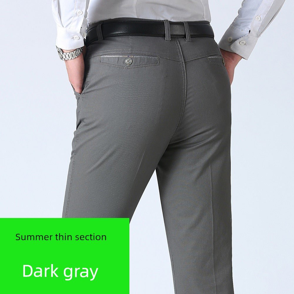 Spring Black Middle - Aged and Elderly Men's Dad Casual Pants - PratSN