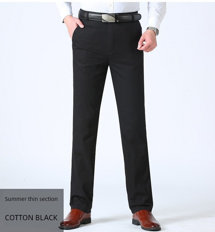 Spring Black Middle - Aged and Elderly Men's Dad Casual Pants - PratSN