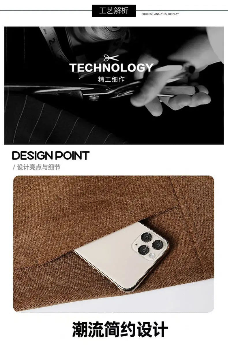 Spring Brand Business Jacket Men Casual Coats Zipper Simple Middle - Aged Elderly Dad Clothes Office Outerwear Blazer Jackets Tops - PratSN