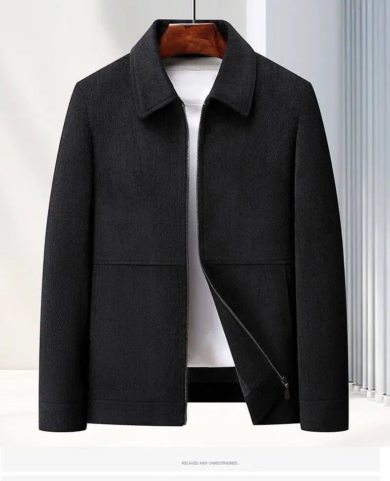 Spring Brand Business Jacket Men Casual Coats Zipper Simple Middle - Aged Elderly Dad Clothes Office Outerwear Blazer Jackets Tops - PratSN