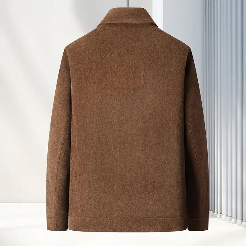 Spring Brand Business Jacket Men Casual Coats Zipper Simple Middle - Aged Elderly Dad Clothes Office Outerwear Blazer Jackets Tops - PratSN