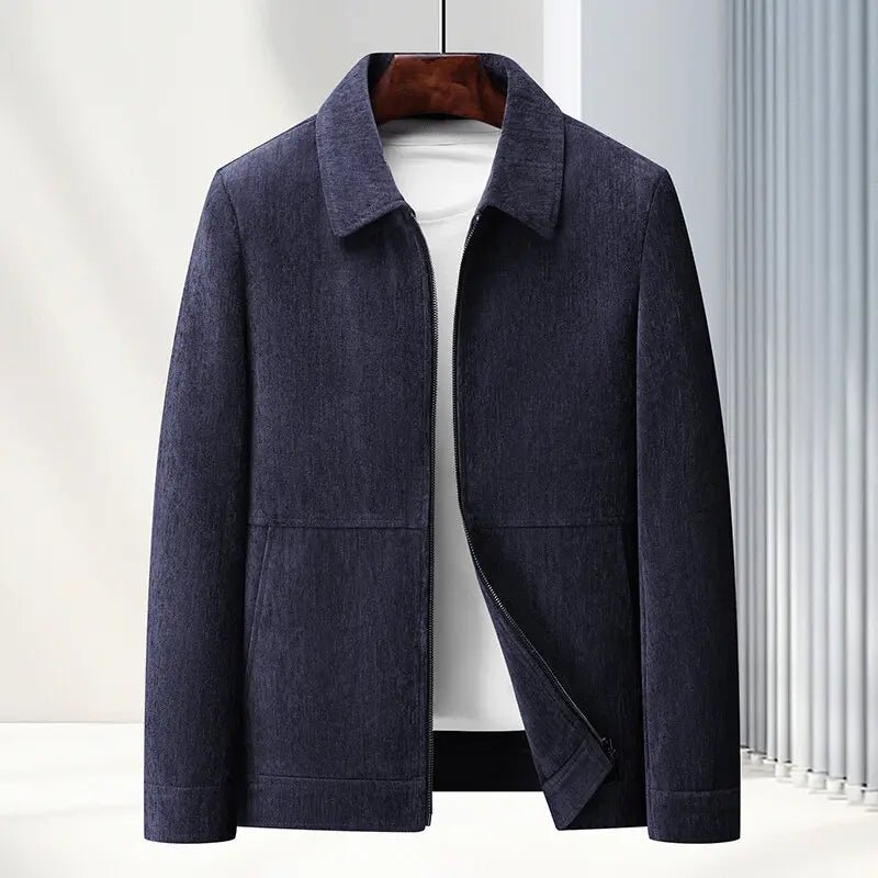 Spring Brand Business Jacket Men Casual Coats Zipper Simple Middle - Aged Elderly Dad Clothes Office Outerwear Blazer Jackets Tops - PratSN