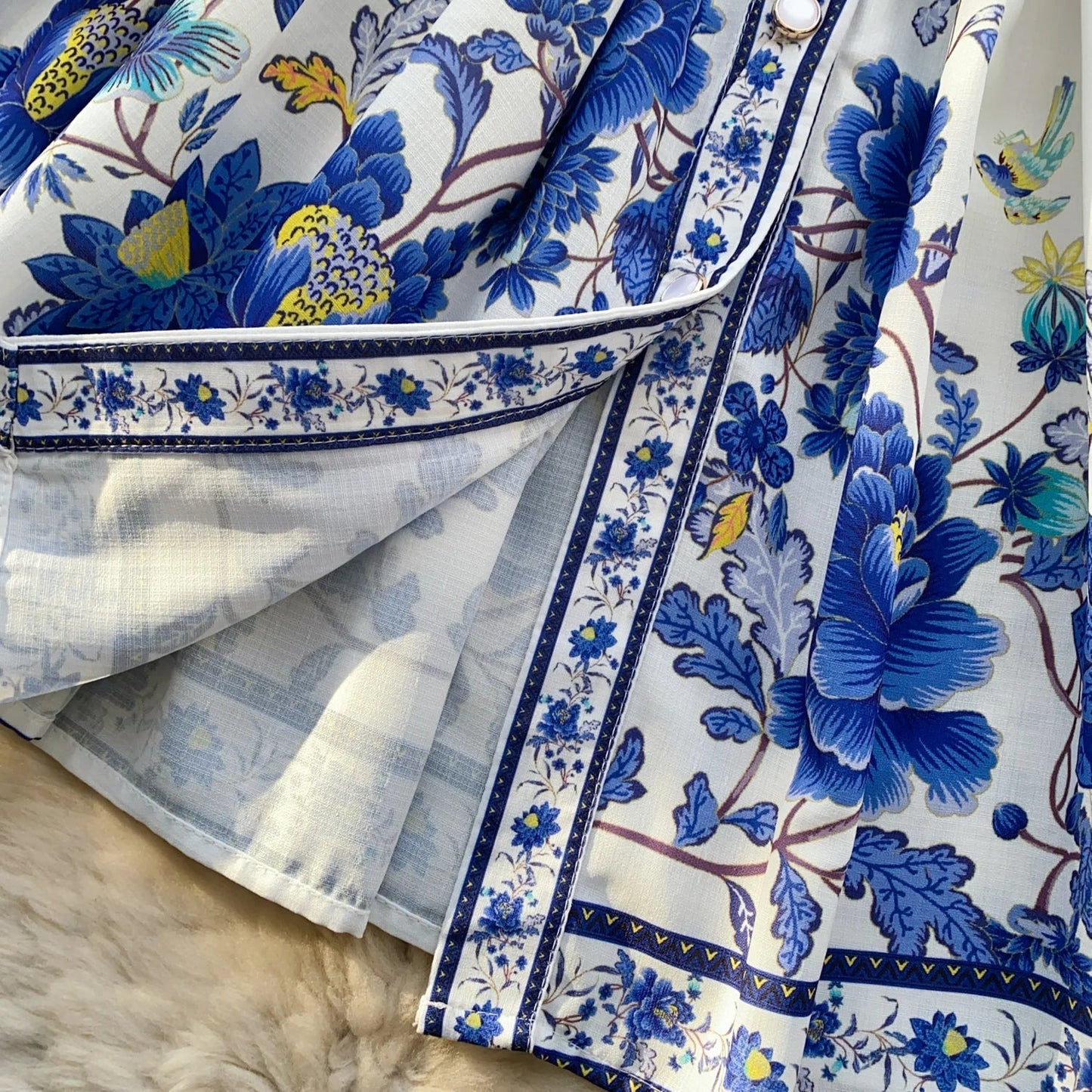 Spring Fall New Women 2025 Europe and the United States Fashion Long - sleeved Printed A - line Elegant Dresses - PratSN