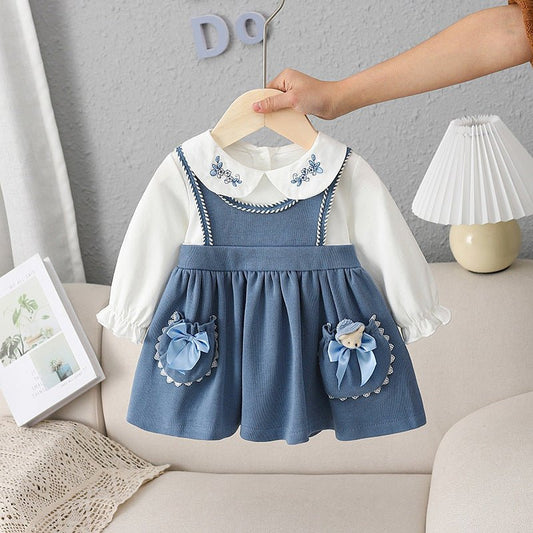 Spring New Preppy Girls Long Sleeve Dress - PratSN