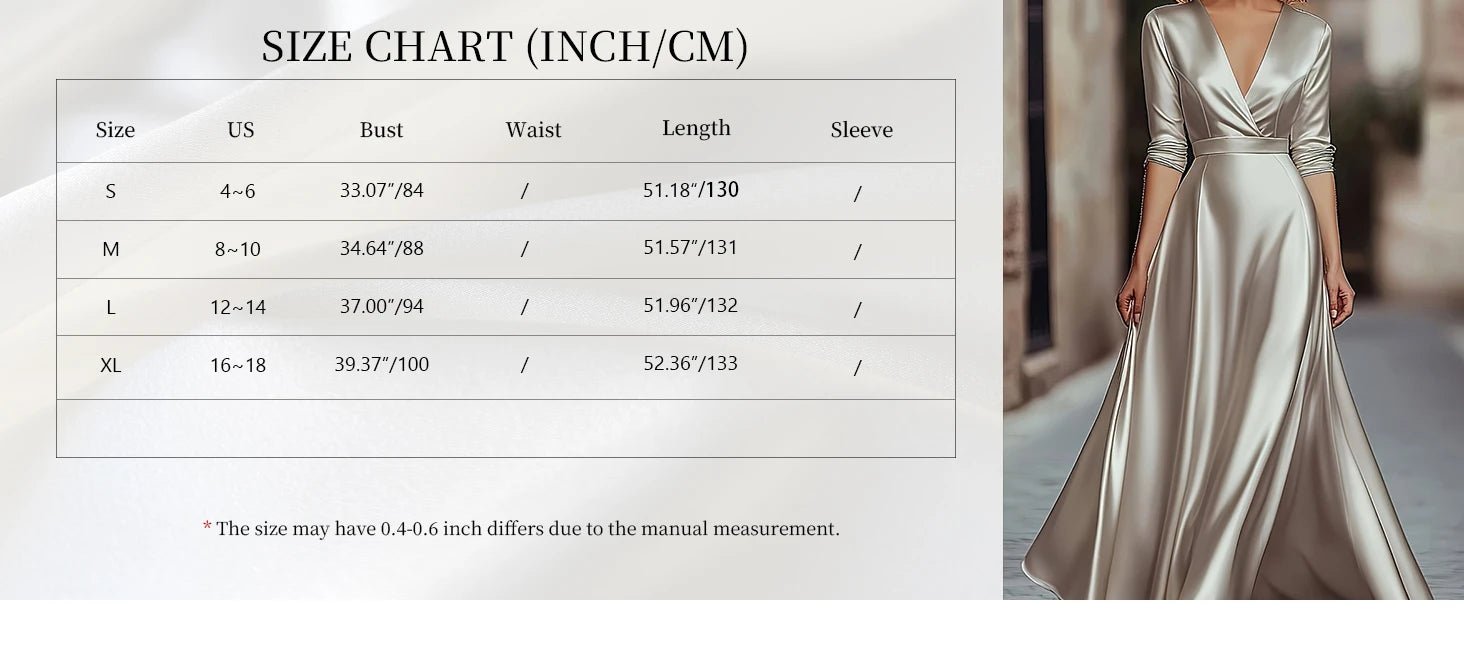 Spring/Autumn Collection: French - inspired Elegance Luxury - feel V - neck Long - sleeved Fitted Waist Dress Evening Gown for Banquets - PratSN